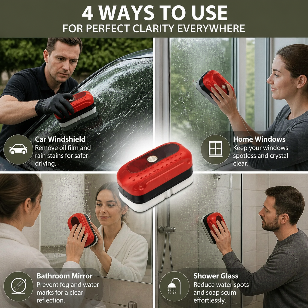 Water-Repellent Oil Film Brush for Perfect Visibility