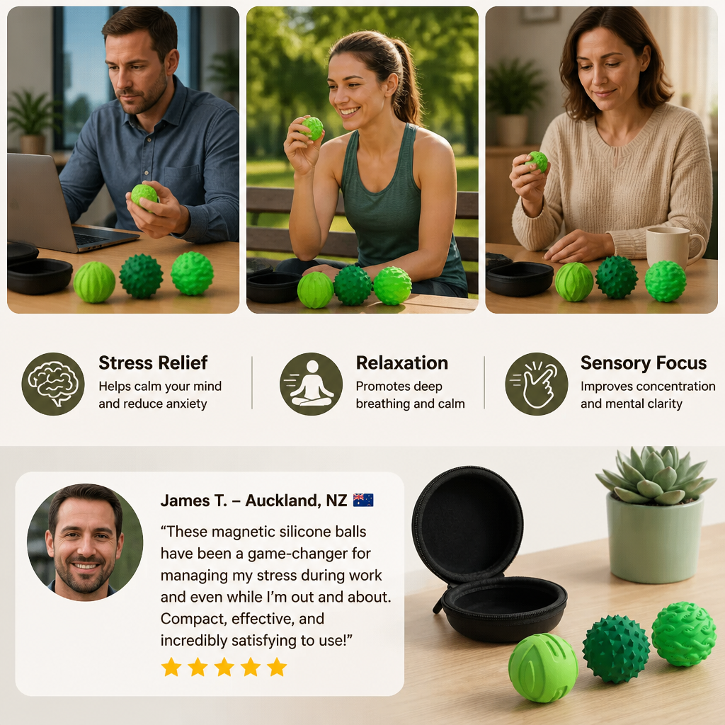 Magnetic Silicone Balls – Sensory Fidget Toy for Stress Relief and Relaxation
