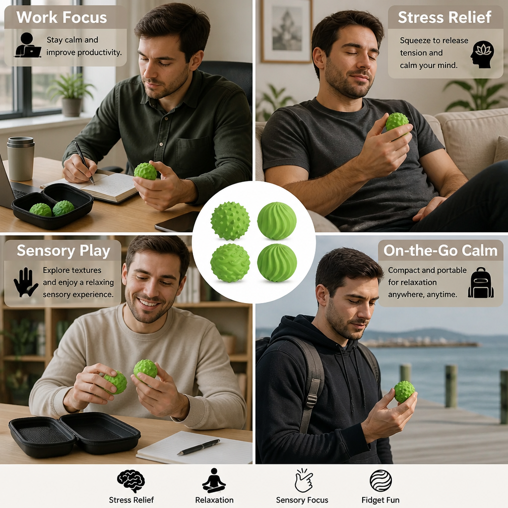 Magnetic Silicone Balls – Sensory Fidget Toy for Stress Relief and Relaxation