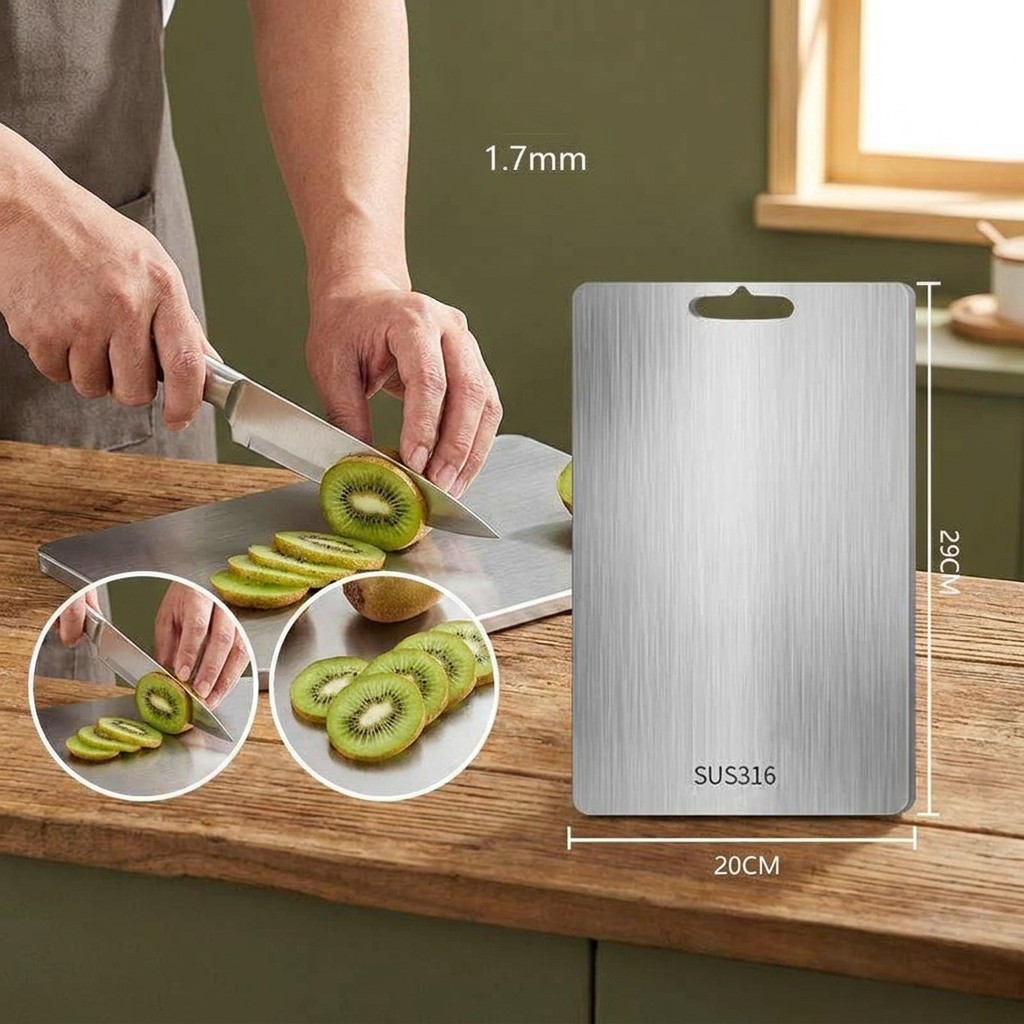 Titan Pro – Premium German Stainless Steel Cutting Board