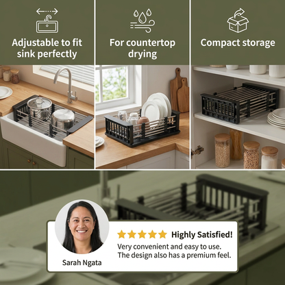 Adjustable Sink Drying Rack