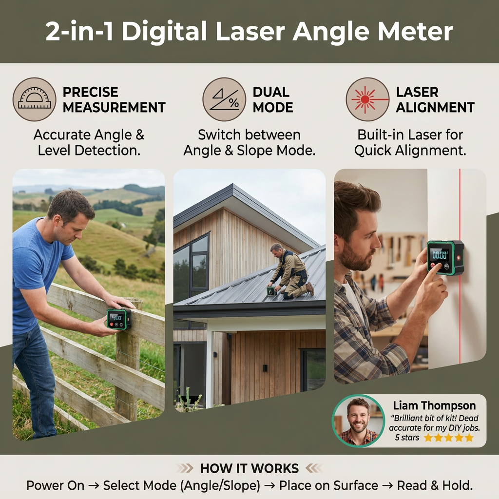 2-in-1 Digital Laser Angle Meter