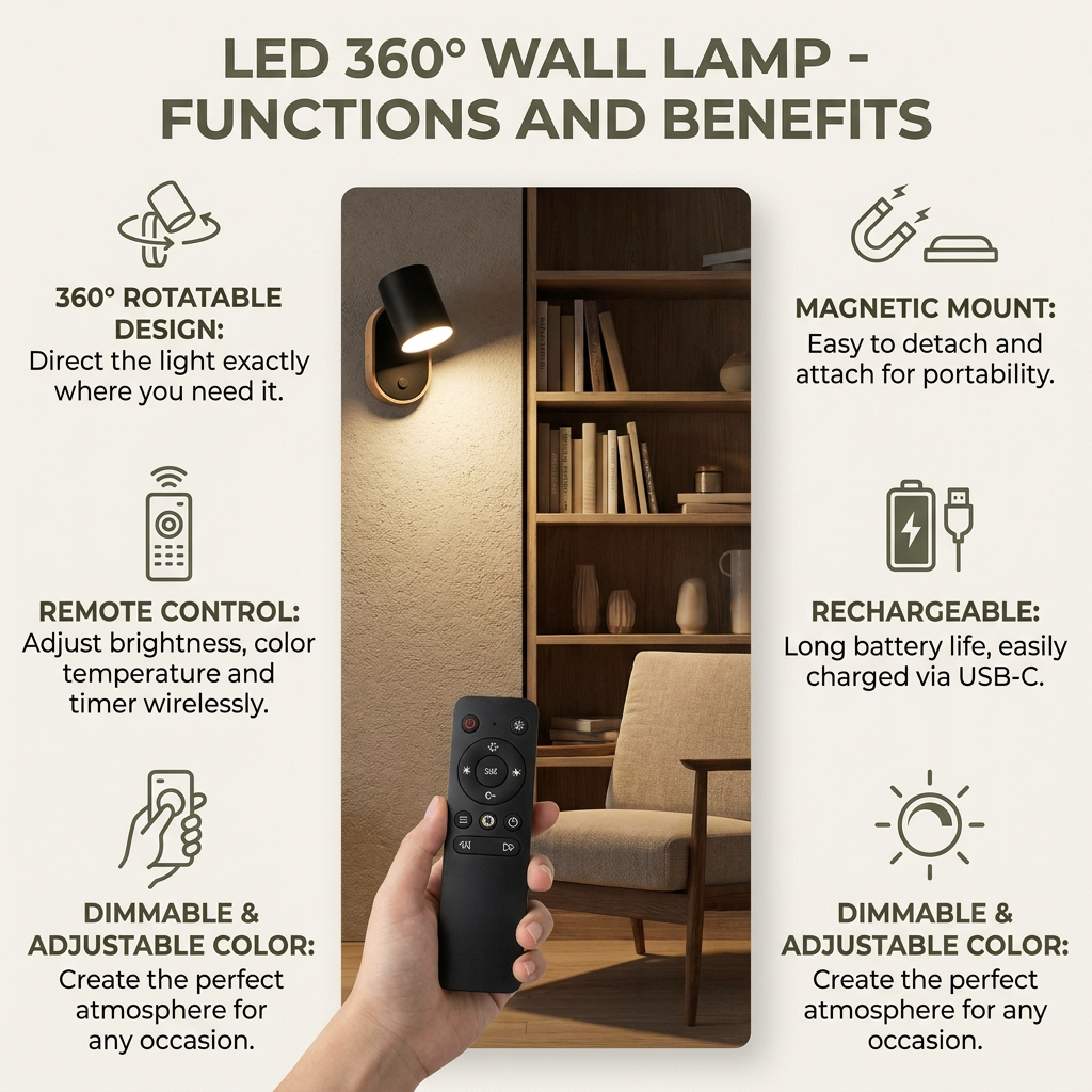 360° LED Wall Light
