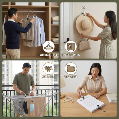 Multifunctional Pants Hangers – Space-Saving Clothing Clips