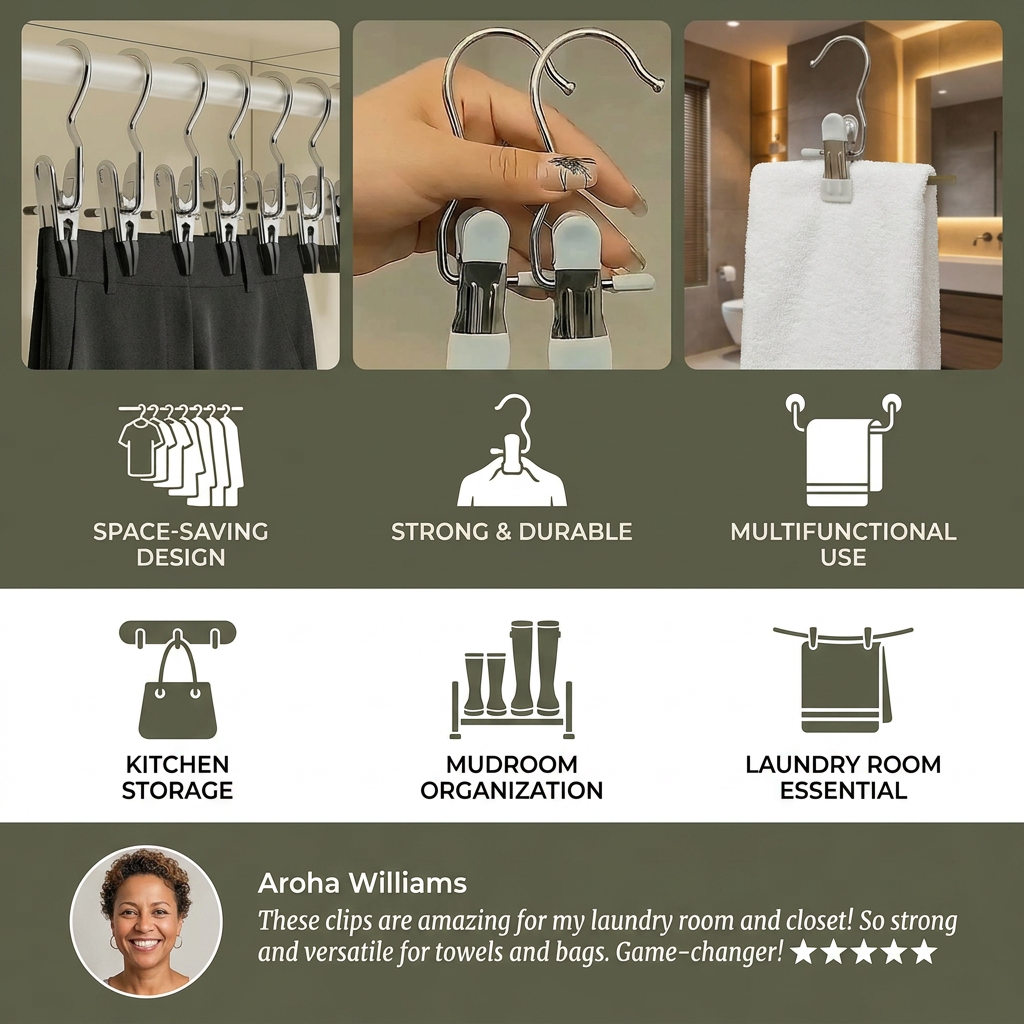 Multifunctional Pants Hangers – Space-Saving Clothing Clips