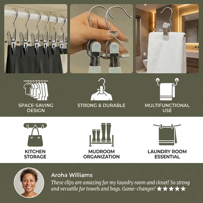 Multifunctional Pants Hangers – Space-Saving Clothing Clips