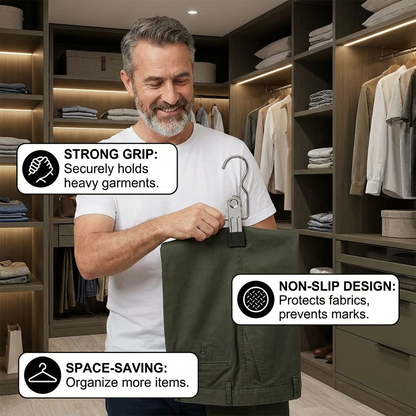 Multifunctional Pants Hangers – Space-Saving Clothing Clips