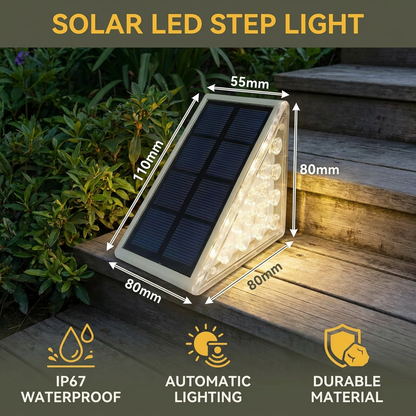 Solar LED Step Lights – IP67 Waterproof Stair & Pathway Lighting
