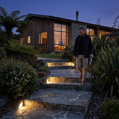 Solar LED Step Lights – IP67 Waterproof Stair & Pathway Lighting