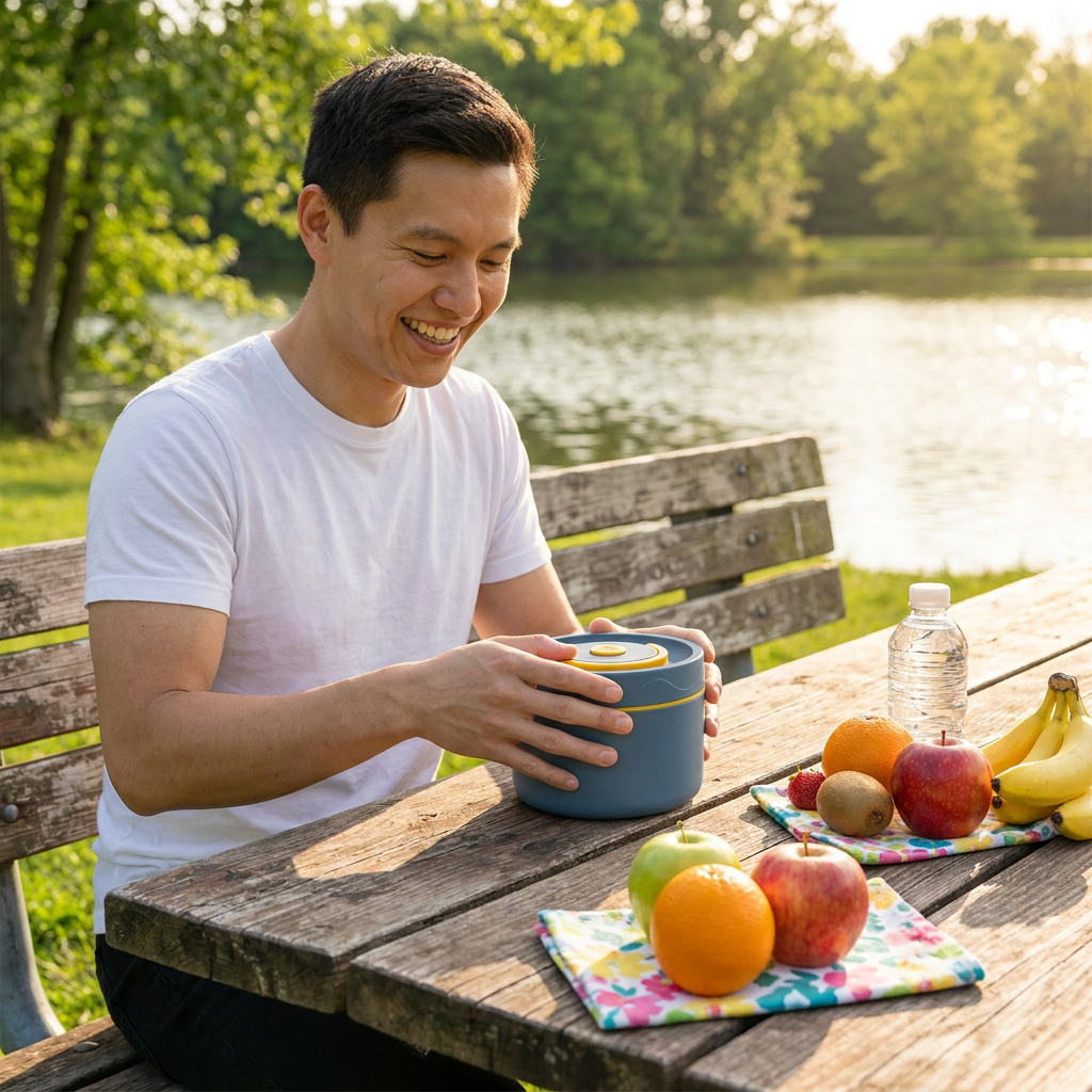3-Piece Lunch Box Set – Insulated, Leak-Proof & Practical for On-the-Go