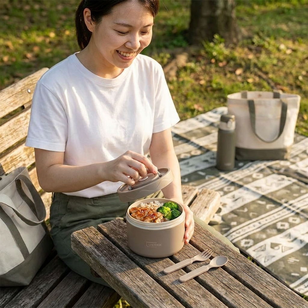 3-Piece Lunch Box Set – Insulated, Leak-Proof & Practical for On-the-Go