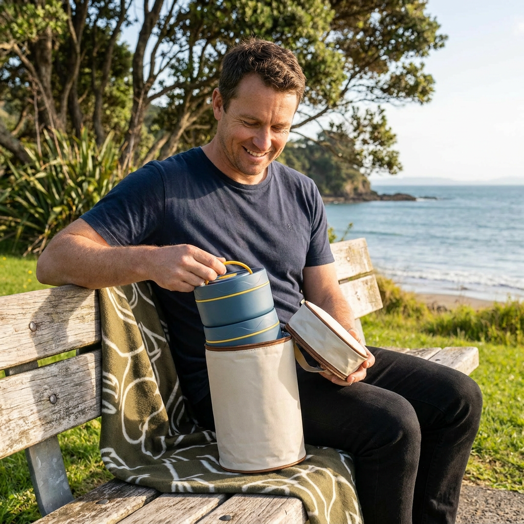 3-Piece Lunch Box Set – Insulated, Leak-Proof & Practical for On-the-Go