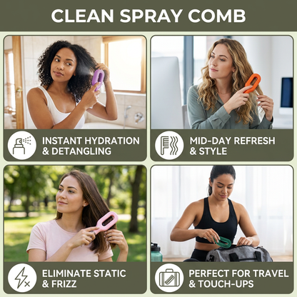 Anti-Frizz Spray Hair Brush – Smooths Flyaways and Makes Hairstyling Easier