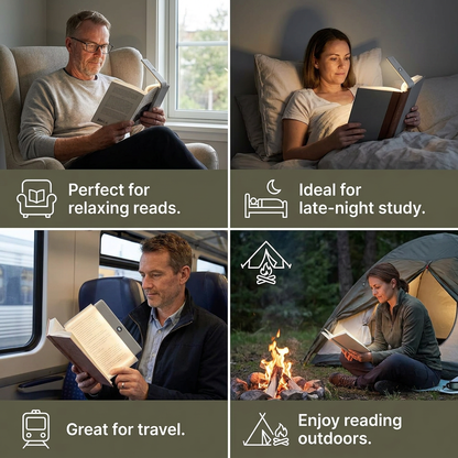 Rechargeable LED Reading Lamp – Portable Book and Night Light for Relaxing and Stress-Free Moments