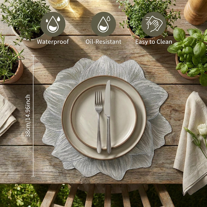 Creative Flower Table Set – Waterproof and Oil-Resistant