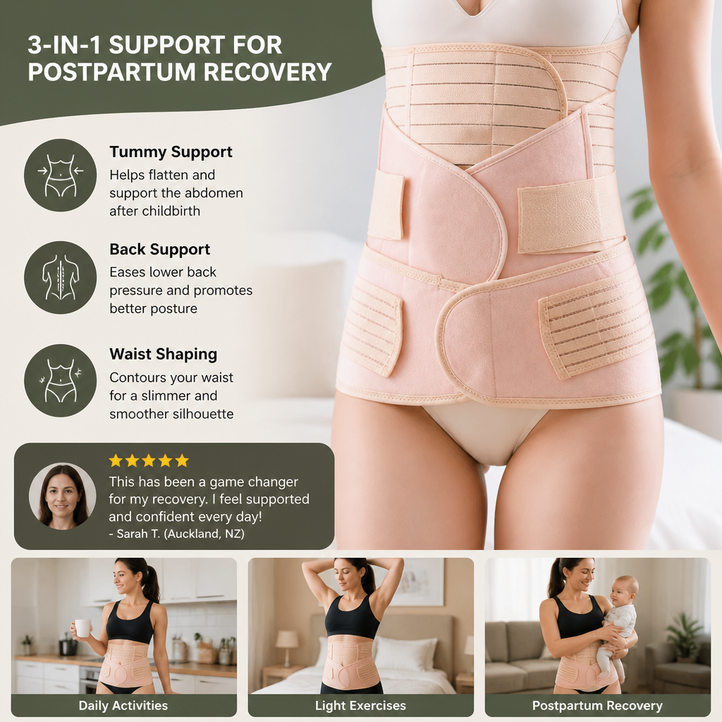 3-in-1 Postpartum Belly Support & Recovery Wrap