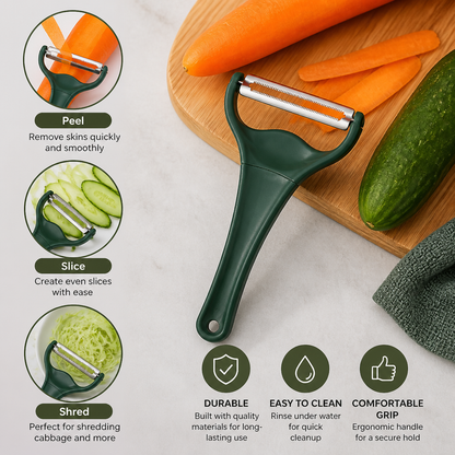 Stainless Steel Wide Vegetable Peeler & Slicer