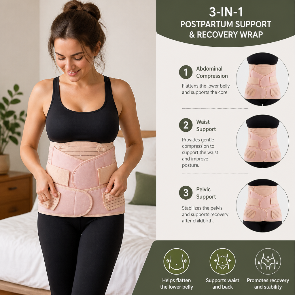 3-in-1 Postpartum Belly Support & Recovery Wrap