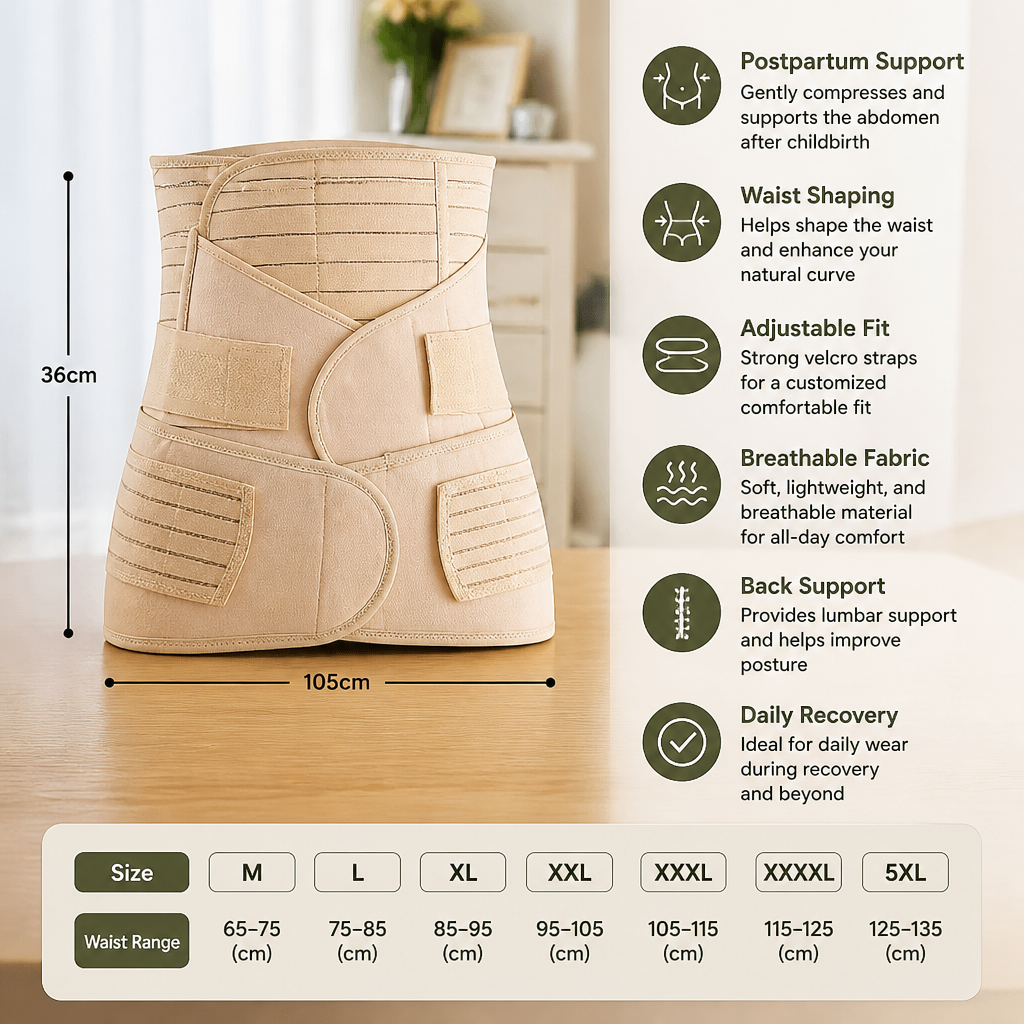 3-in-1 Postpartum Belly Support & Recovery Wrap