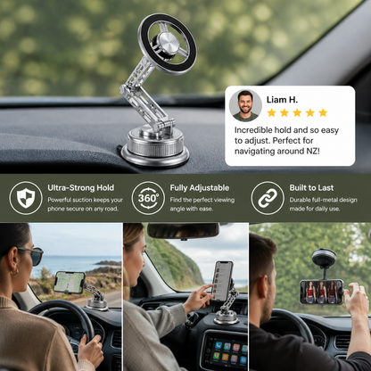 Ultra-Strong Suction Durable Full-Metal Magnetic Car Phone Mount