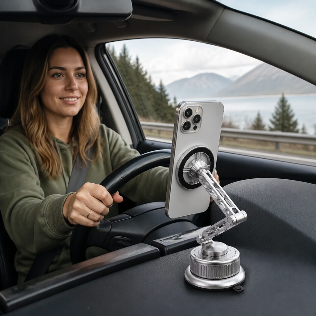 Ultra-Strong Suction Durable Full-Metal Magnetic Car Phone Mount