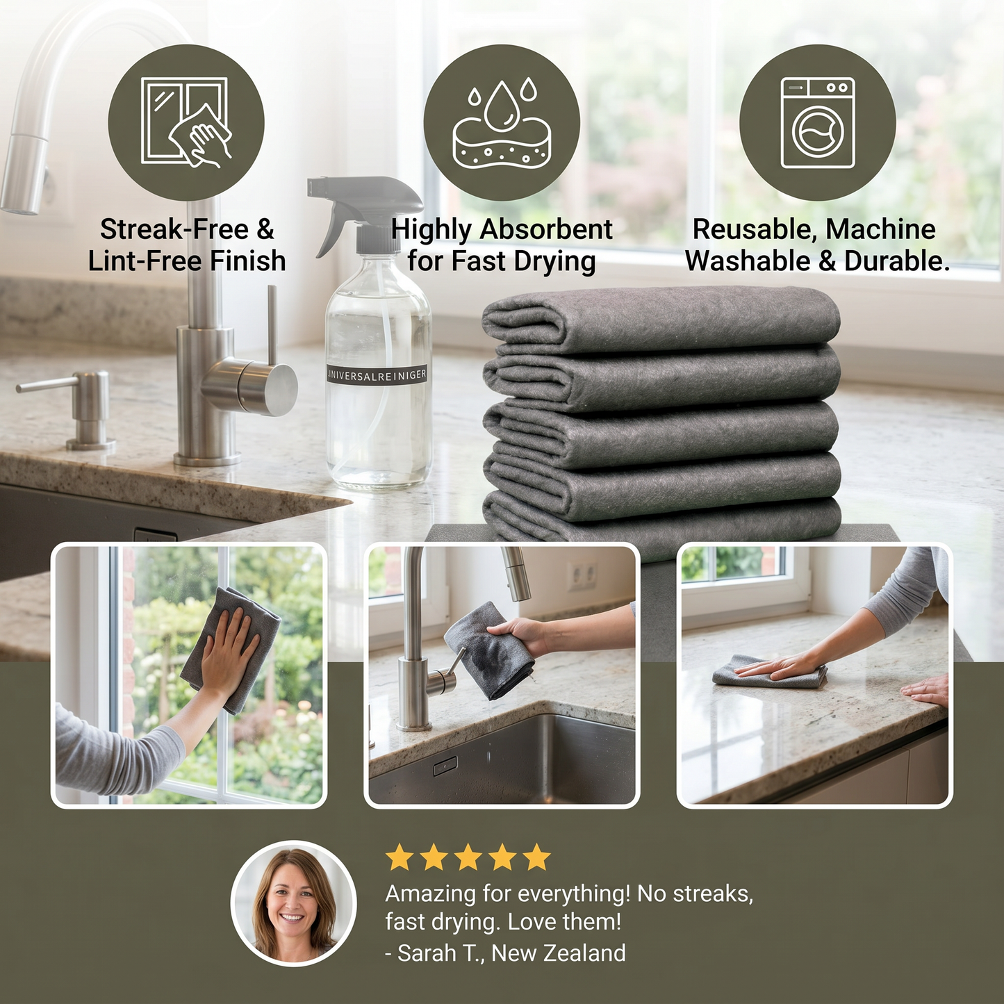 MagicClean Microfiber Cloths – Set of 10 | Streak-Free & Reusable