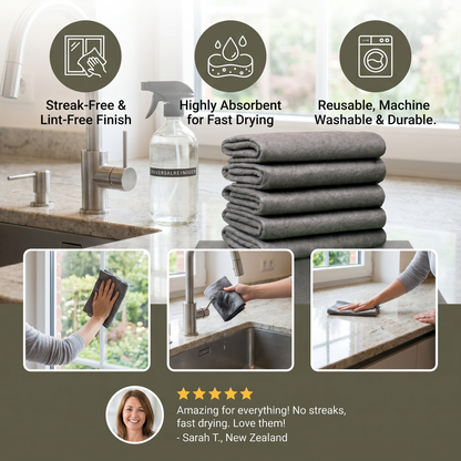 MagicClean Microfiber Cloths – Set of 10 | Streak-Free & Reusable