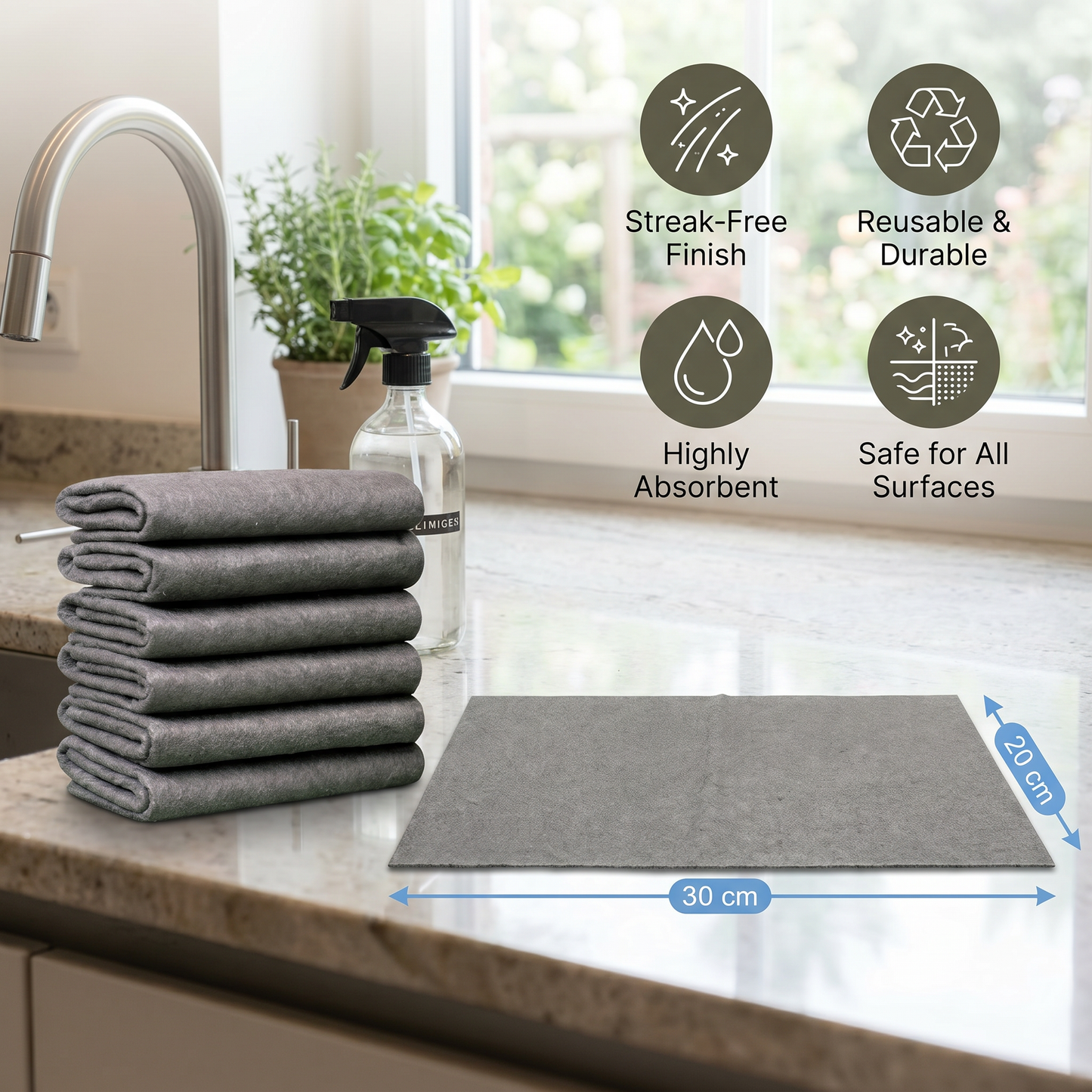 MagicClean Microfiber Cloths – Set of 10 | Streak-Free & Reusable
