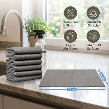 MagicClean Microfiber Cloths – Set of 10 | Streak-Free & Reusable
