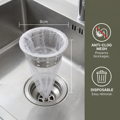 Disposable Sink Strainer Nets – Anti-Clog Mesh for Sink & Drain (2-Pack)