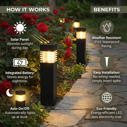 Solar LED Ground Lights – Waterproof Garden Lights for Pathway, Lawn & Patio
