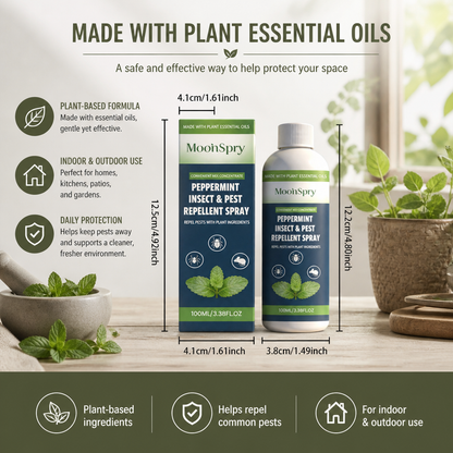 Peppermint Oil Insect & Pest Repellent Spray – For Home & Garden