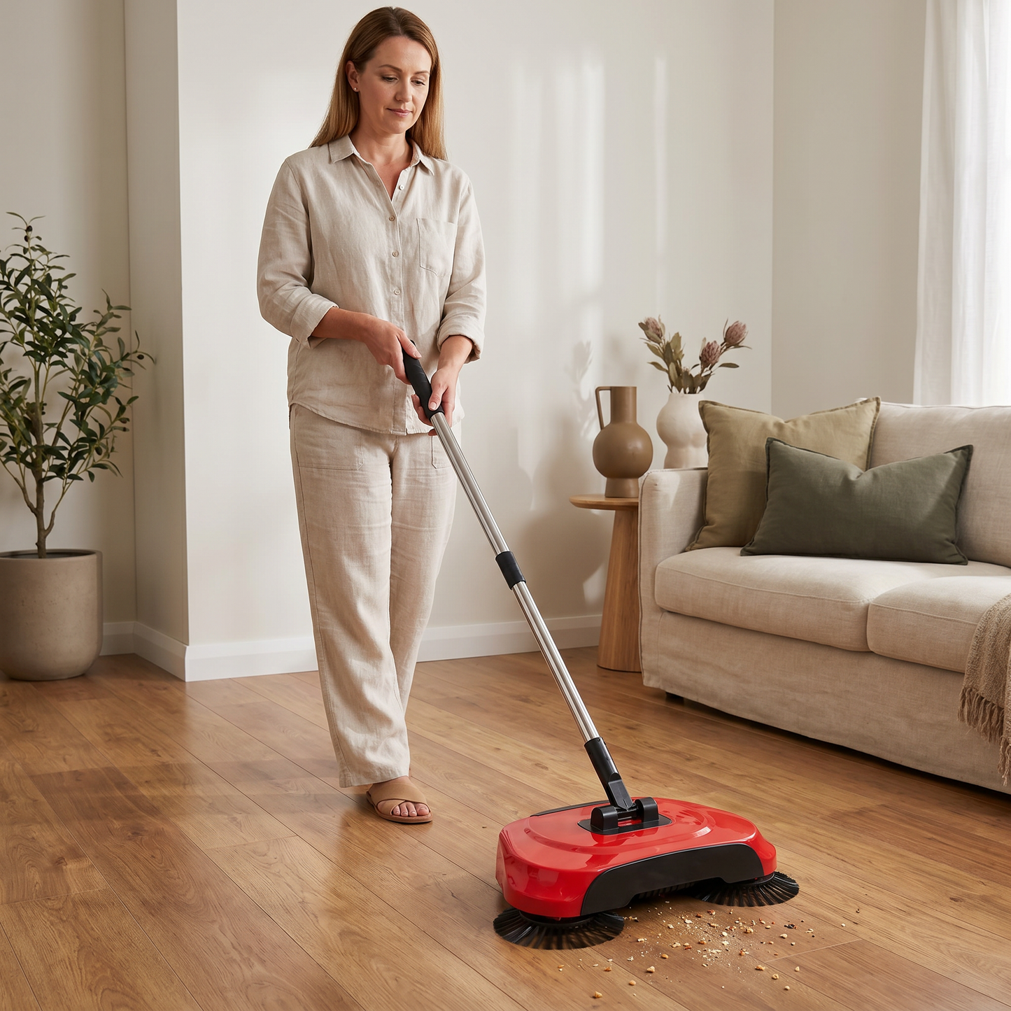 2-in-1 Vacuum Broom Without Electricity