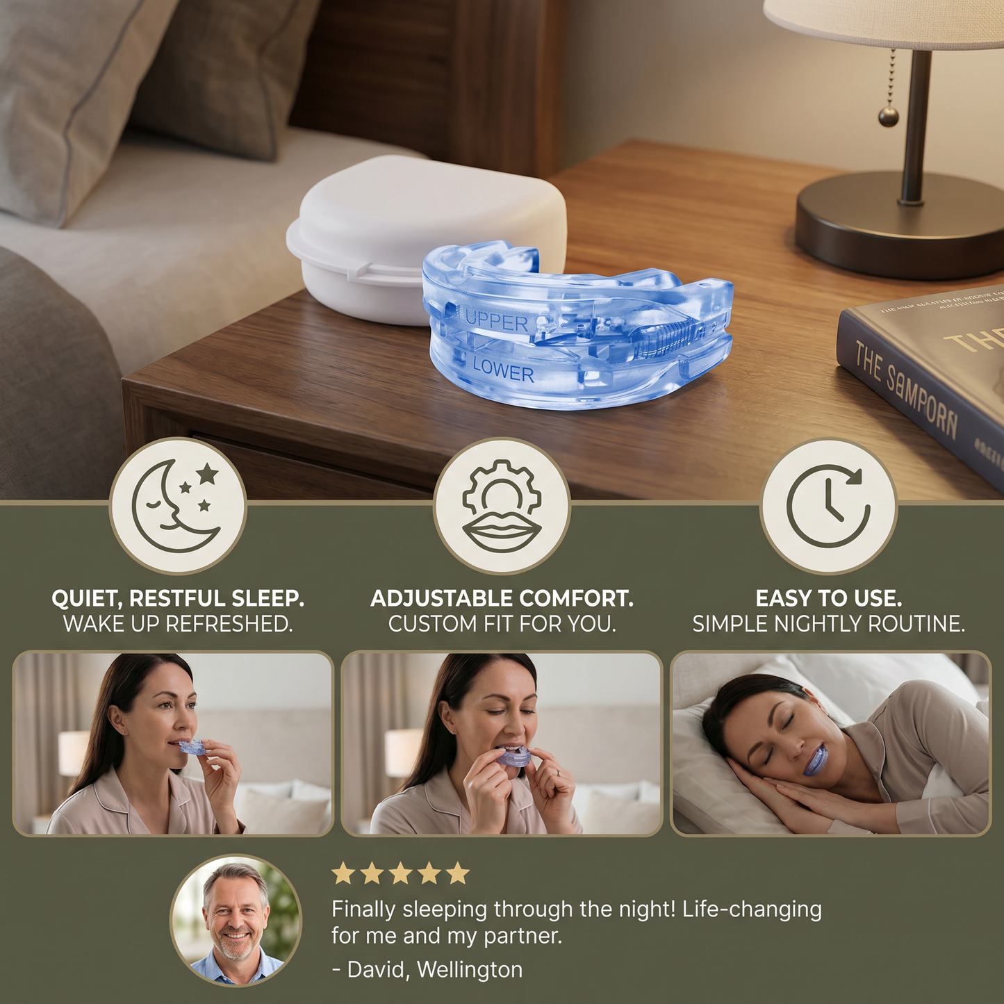 Adjustable Anti-Snoring Mouthpiece | Enjoy Quiet & Restful Sleep