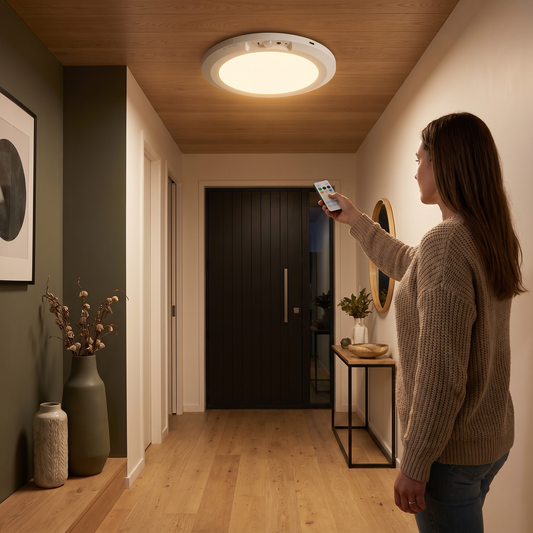 Dimmable rechargeable ceiling light with motion sensor – magnetic & wireless