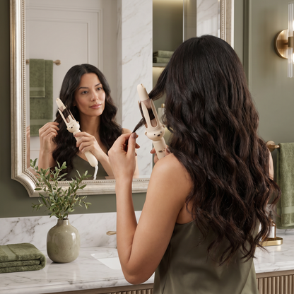 Automatic Bear-Design Curling Iron 32 mm – Electric Rotating Curling Styler