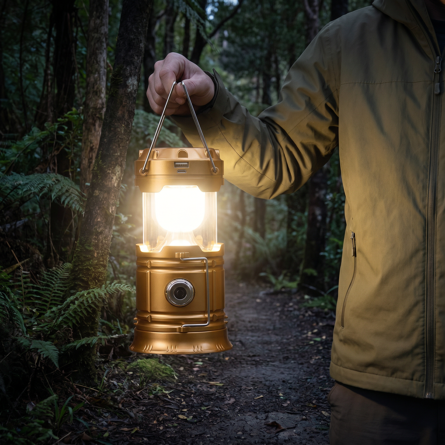 Rechargeable Solar Lantern with USB – Portable LED Light for Outdoor and Emergencies