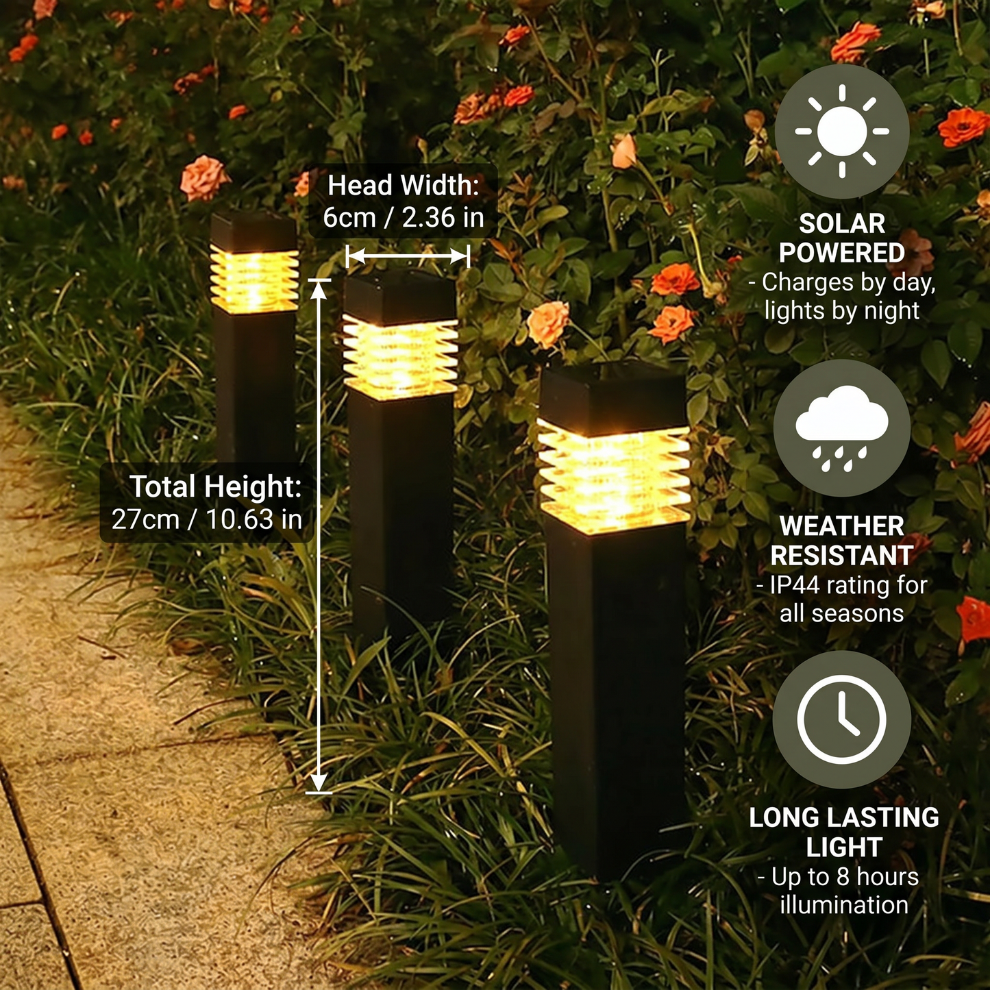 Solar LED Ground Lights – Waterproof Garden Lights for Pathway, Lawn & Patio