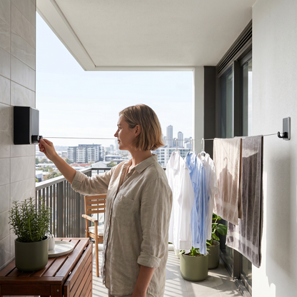 Invisible Clothesline – Extendable Steel Wire Drying Rack, No Drilling Required for Flexible Drying