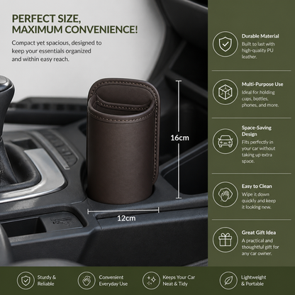 Universal Car Cup Holder & Multi-Purpose Storage Organizer for Bottles and Accessories