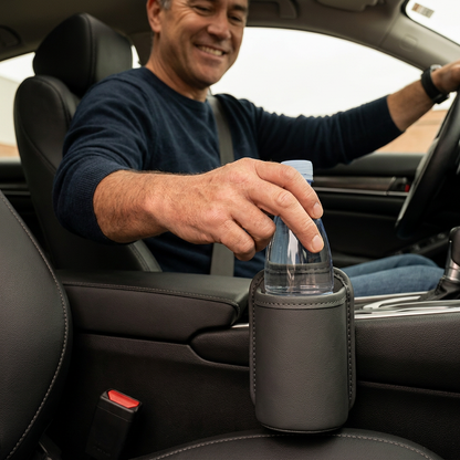 Universal Car Cup Holder & Multi-Purpose Storage Organizer for Bottles and Accessories