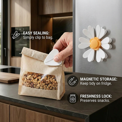 Flower Bag Sealing Clip – For Snacks & Food Storage (4-Pack)