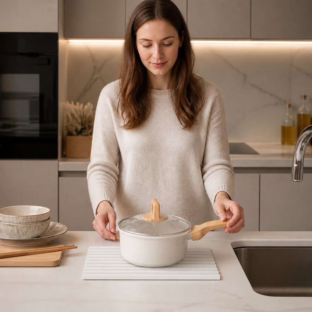 Foldable Silicone Drip Mat – Heat-Resistant Design