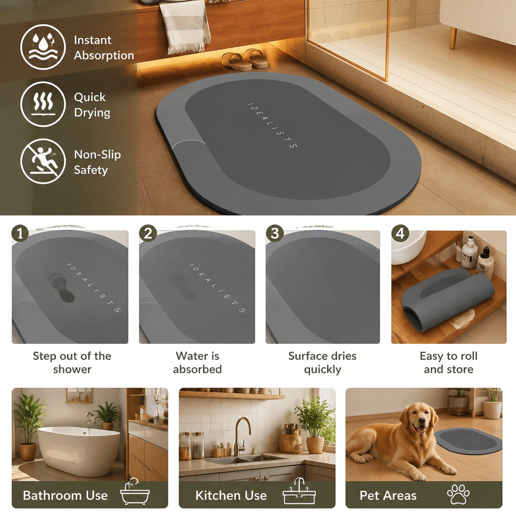 Quick-Drying Bathroom Mat