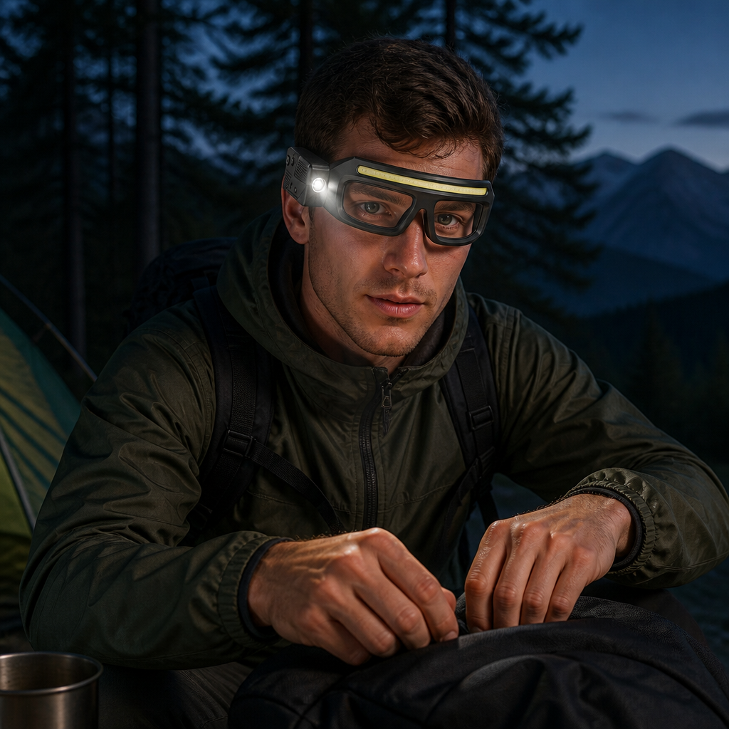 Rechargeable LED Headlamp with Motion Sensor – USB-C Work Light for Professionals