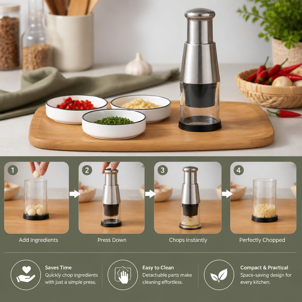 Multifunctional Chopper – Manual Kitchen Tool for Versatile Applications