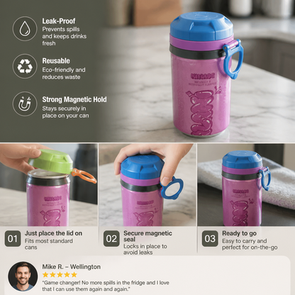 Magnetic Can Lids – Reusable Spill-Proof Covers for All Cans