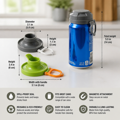 Magnetic Can Lids – Reusable Spill-Proof Covers for All Cans