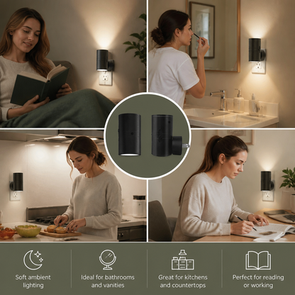 LED Plug-in Night Light – Dimmable with Light Sensor for a Cozy Home