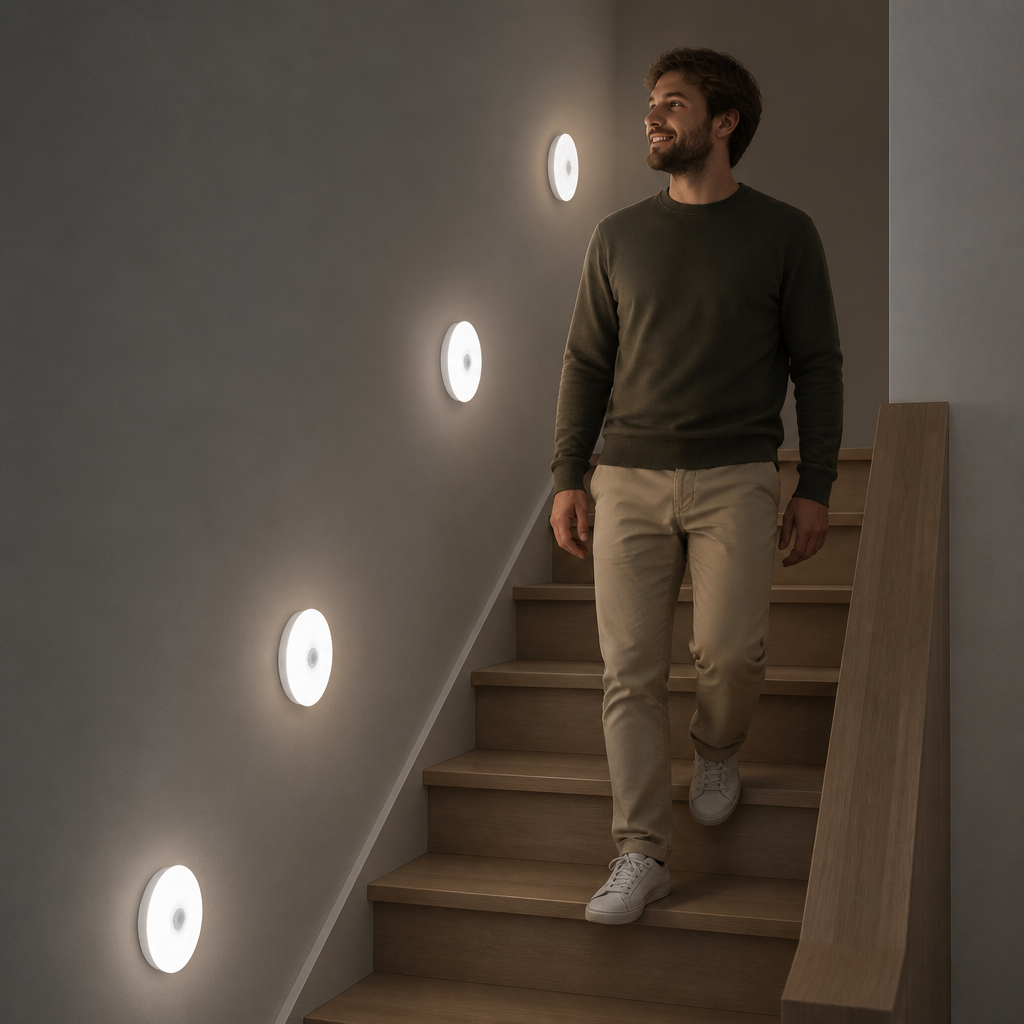 Rechargeable LED Sensor Light (4-Pack) – Magnetic and Automatic for Versatile Use